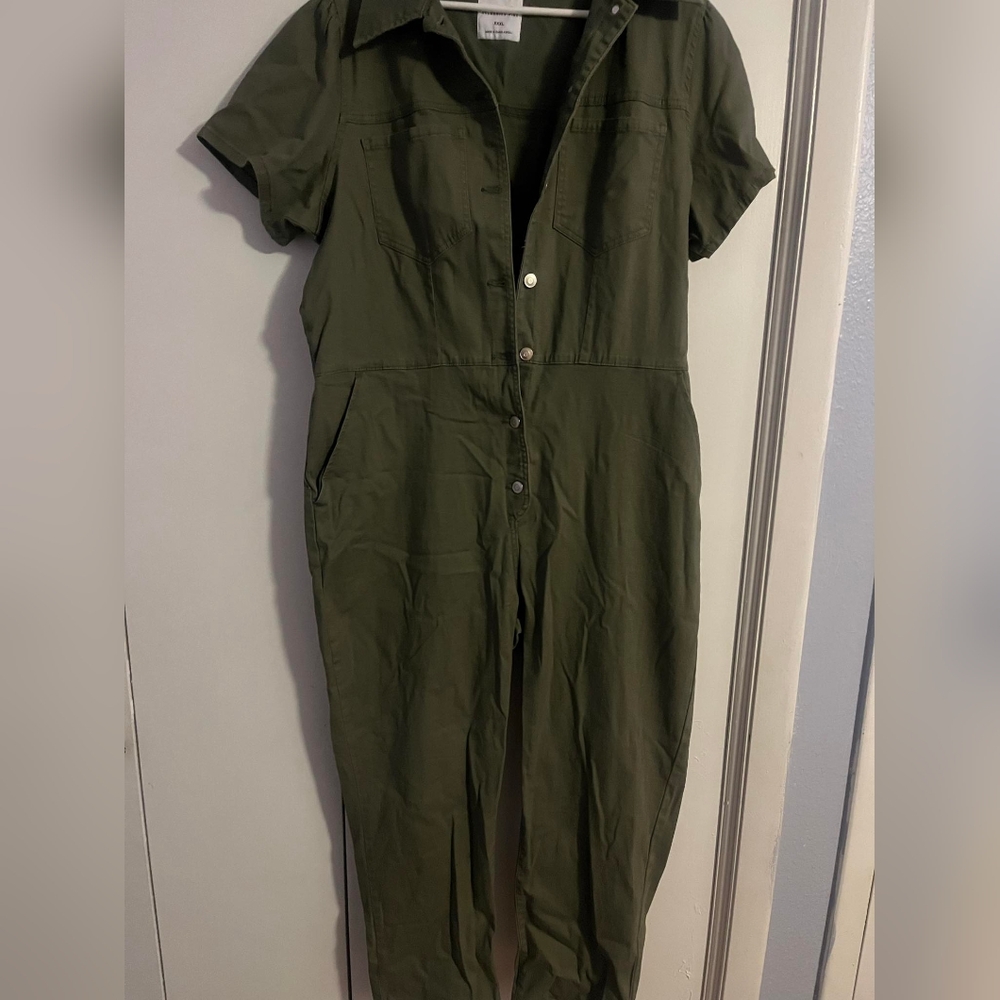 Green jumpsuit